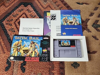 Battle Blaze SNES CIB Super Nintendo Complete in Box w/ Registration card