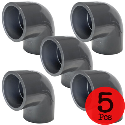 Lot of 5 PCS. Sch 80 PVC 2 Inch 90 Degree Elbow Socket Connect | eBay