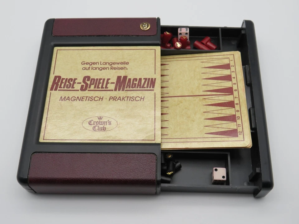 Crown's Club Reise Spiele Magazin, Magnetisch, Schachspiel, Backgammon - Bild 2 von 4