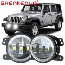2pc 4 Inch Round Led Fog Lights Halo Driving Lamp For Jeep Wrangler Jk Jku Dodge 2pc 4 Inch Round Led Fog Lights Halo Driving Lamp For Jeep Wrangler Jk Jku Dodge