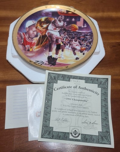 Bradford Michael Jordan 1991 Meisterschaft Chicago Bulls Sammlerschild mit Zertifikat - Bild 2 von 5