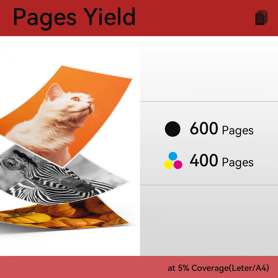 Cartuchos de tinta 2PK compatíveis Canon PG-260XL CL-261XL para PIXMA TS6420a TS5320 - Imagem 3 de 4