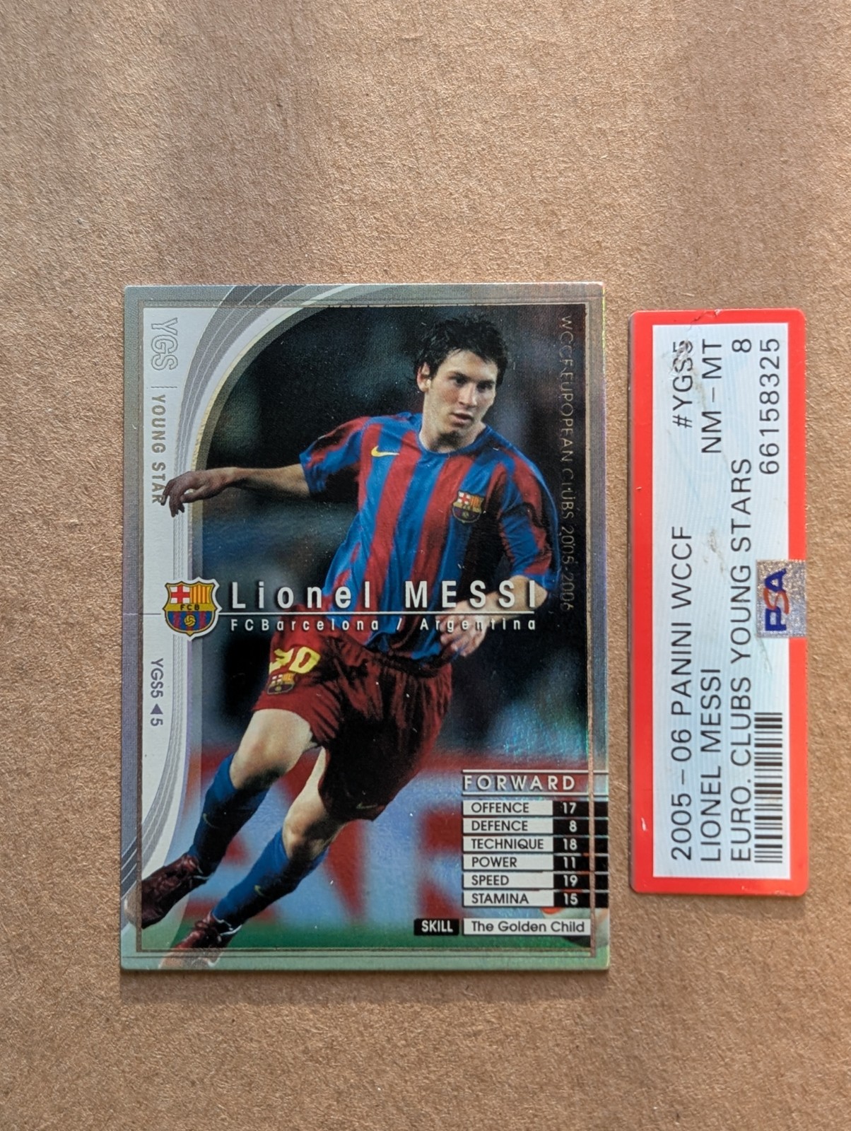 Lionel Messi 2005 Panini WCCF European Clubs #YGS5 Young Stars