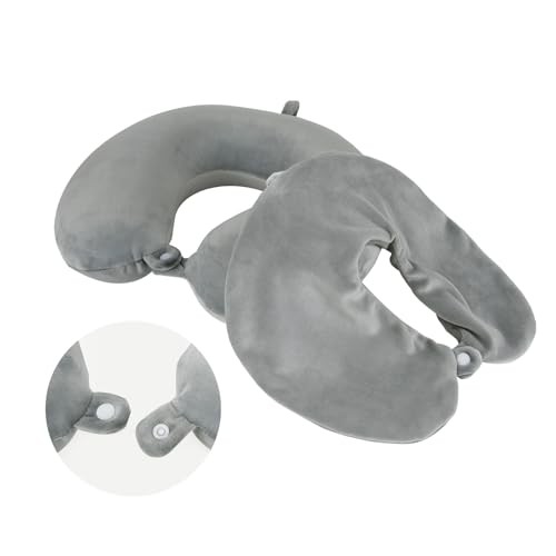 2Pack U-Shaped Neck Pillow Cover Reusable Free-Filling Travel Case