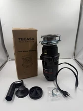 Tecasa 1/2HP Garbage Disposal With Power Cord Stainless With 3 Bolt Mounting