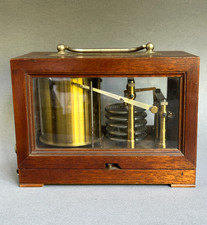 Marine Barograph LM Altes Vintage Barometer Aus Holz
