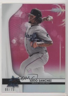 2020 Bowman Sterling Prospects Pink Refractor 8/75 Sixto Sanchez #BPR-13 g2e