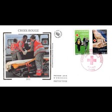 FDC soie - Croix rouge 2011 (1 sur 2), oblit 4/11/2011 Paris