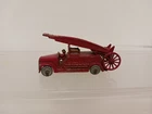 Vintage Lesney Matchbox  Fire Engine Ladder Truck Gray Wheels England
