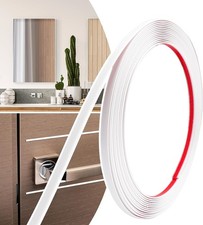 Flexible 0.25In x 20Ft Self-Adhesive Waterproof Wall Molding Trim - White