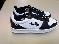 Ellesse Nole Cupsole Trainers White Black Retro Shoes Size 9 EU 43 RRP £75.00
