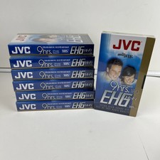 NEW Lot Of 7 JVC 9Hrs 180 EHG Hi-Fi VHS Tapes New Old Stock Sealed NEW BARGAIN