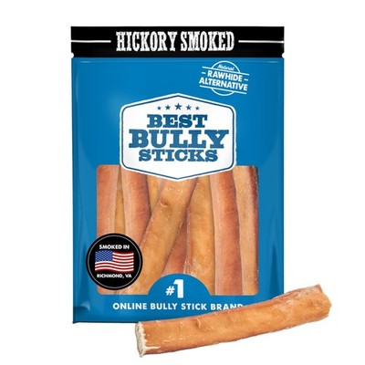 Best Bully Sticks Hickory Smoked Jumbo 6 Inch Bully Sticks  12 Count Pack of ...