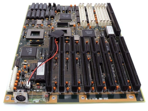 See-Thru Genuine System 386-WB AUVA Computer Mainboard Retro AT Motherboard 64KB