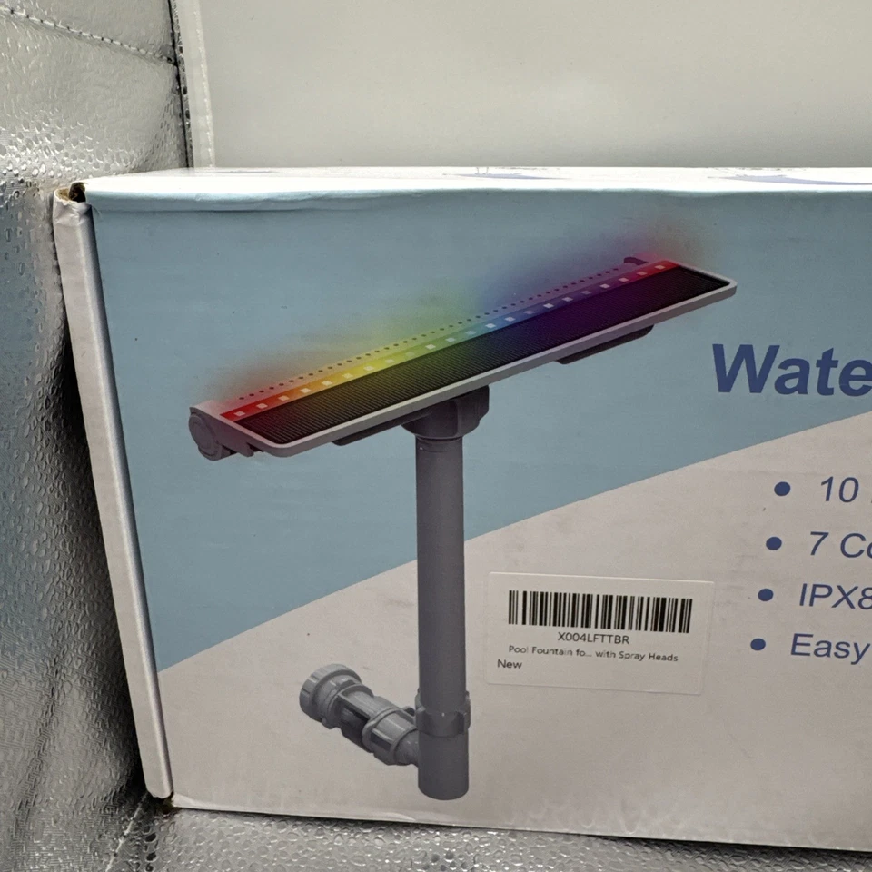 Fonte solar para piscina cachoeira com luzes - 7 cores 10 modos de luz - Nova! - Imagem 4 de 4