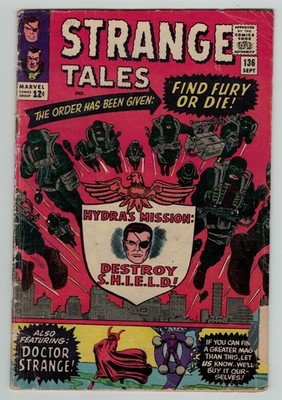 Strange Tales 136 Nick Fury Dr Strange Marvel Comics 1965 GD Good