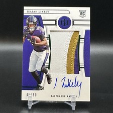 2022 National Treasures Isaiah Likely RPA /80 Rookie RC ON CARD AUTO!! ? Ravens. rookie card picture