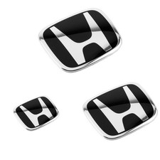 3pcs Jdm Black Front Rear Steering Badge H Emblem For Honda Cr-v 2017-2021 New 3pcs Jdm Black Front Rear Steering Badge H Emblem For Honda Cr-v 2017-2021 New