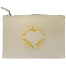 Canvas Clutch / Accessoire Case "Sunshine Heart" (CL00043834)