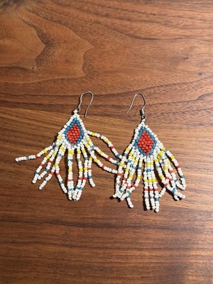 Ohrringe Handgemacht Beaded Earrings Handmade Schmuck Bunt