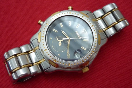 Vintage Seiko 6M25-6000 Quartz Chronograph Sports 150 Watch Alarm