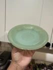 Vintage Anchor Hocking Fire King Jadeite Alice Floral Design Saucer Plate 6"