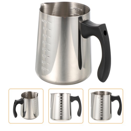  Narrow Spout Steaming Pitcher Stainless Steel Jug Coffee Milk Frothing Cup - Afbeelding 7 van 7