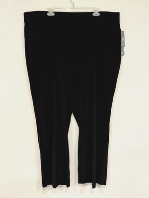 NEW JM Collection Magic Pant Comfort Waistband Trouser Plus Sz 22W (44x32) Black