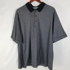 Daniel Cremieux Signature Collection XXL Gray Dot Print Golf Polo Shirt