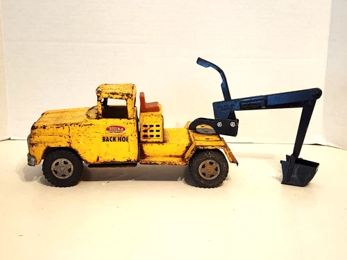 Vintage 1960s Tonka BACKHOE Pickup Truck Pressed Steel Toy
