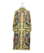 TORY BURCH                    Printed Silk Shirtdress Orange Carousel ivory 1461