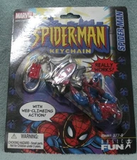 MARVEL SPIDER-MAN BASIC FUN KEYCHAIN CLIP RETRACTABLE WEB CLIMBING ACTION