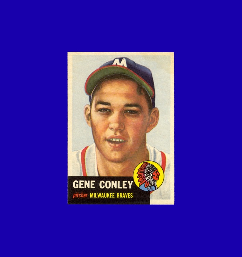1953 Topps Gene Conley #215 - RC - Milwaukee Braves - EX-MT+