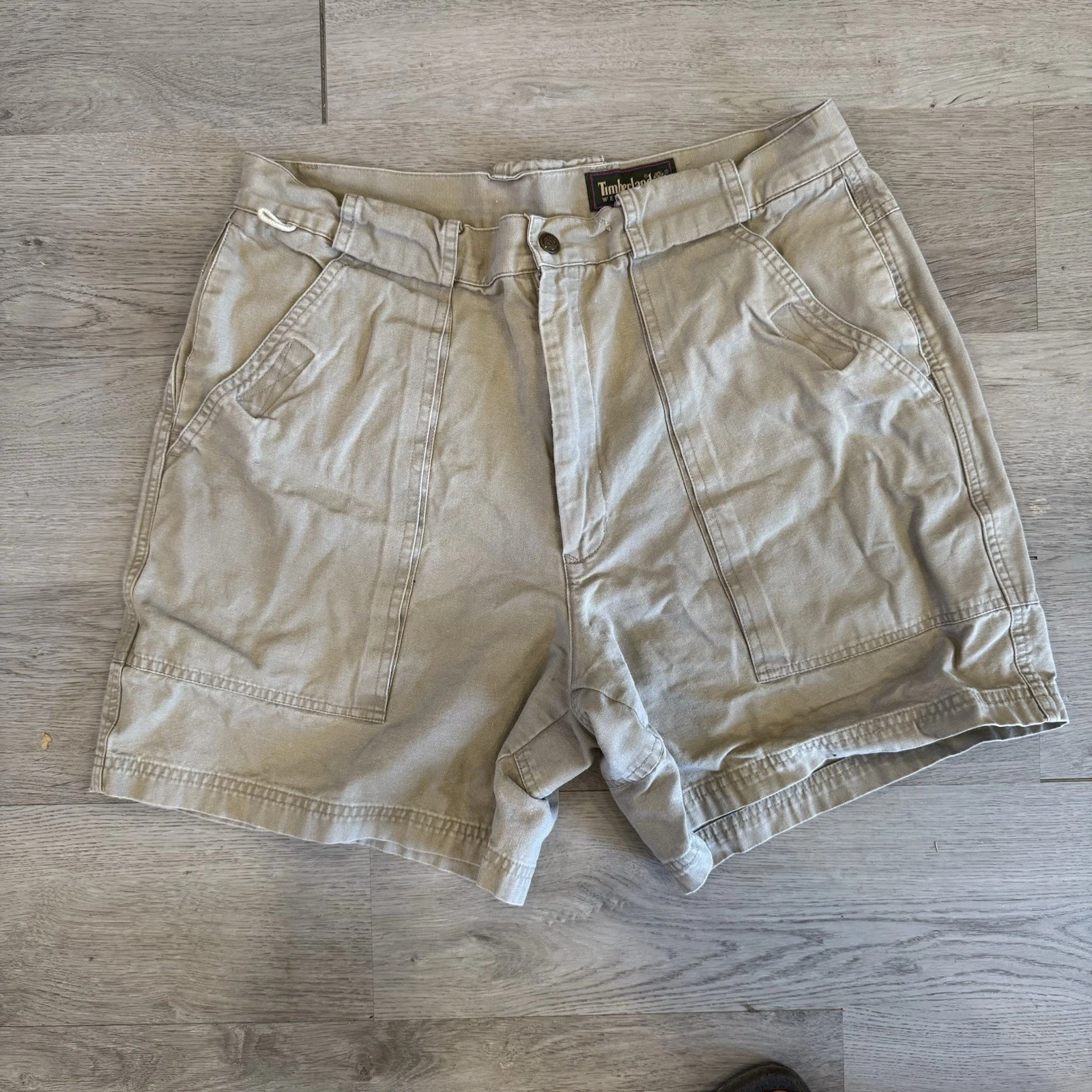 Timberland Weathergear pantaloncino chino vintage 100% cotone taglia 35 uomo