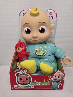 NEW  COCOMELON MUSICAL BEDTIME JJ PLUSH DOLL 10  SOFT SING 