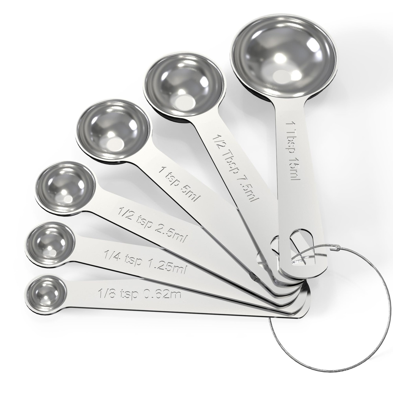 Stainless Steel Measuring Spoons Set 6 Pack Kitchen Gadgets Cooking Tools