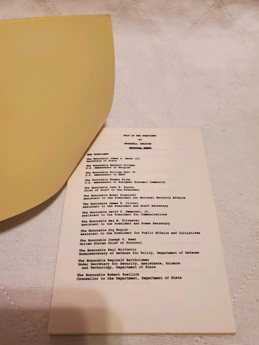 White House Staffer Books Presidential Trip To Belgium 1989 George Bush - Picture 5 of 6