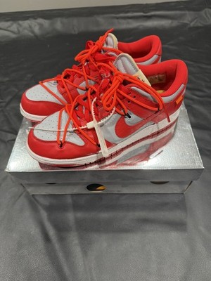 Size 10.5- Nike Dunk Low x OFF-WHITE University Red 2019
