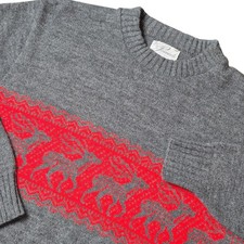VTG Pinnacle Womens Medium Acrylic Knit Sweater Made in USA Reindeer Nordic