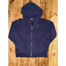 Vineyard Vines Boys Navy Blue Full Zip Whale Logo Hoodie Sweatshirt Size M 12-14