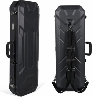 Crossrock Länglicher Koffer für 4/4 Violine in voller Größe,Schwarz