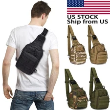 Outdoor Tactical Sling Bag Military MOLLE Crossbody Pack Chest Shoulder Backpack