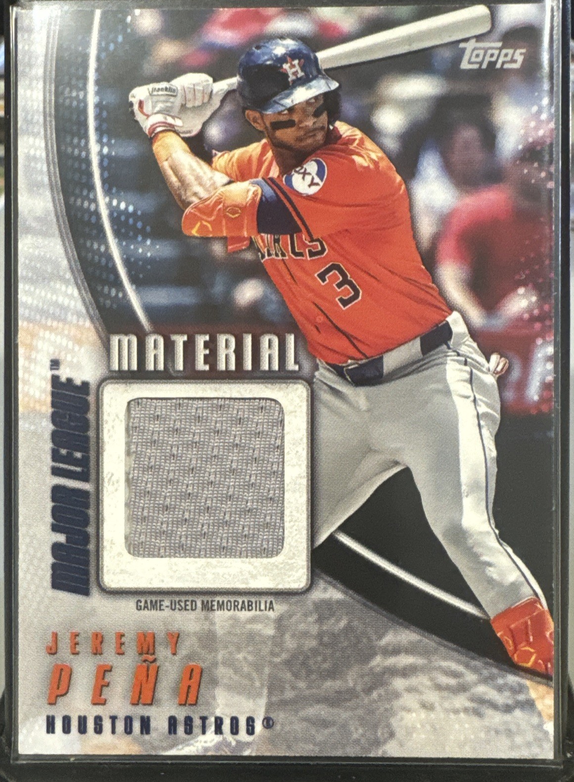 2025 Topps Series 2 Jeremy Peña Game Used Bat Relic Card #MLM2-JP Houston Astros