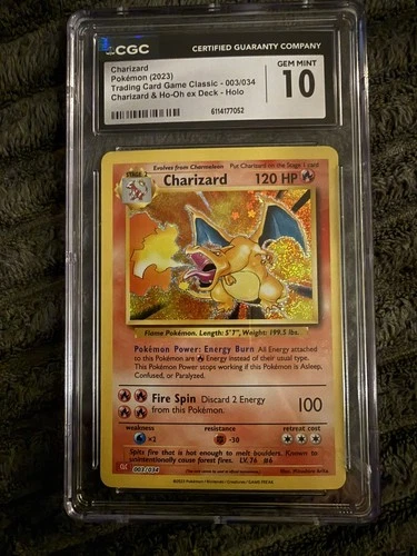 Pokémon 2023 Charizard Charizard & Ho-Oh ex Deck Holo TCG Classic #003 CGC 10