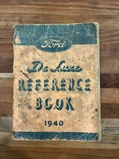 Vintage 1940 Ford De Luxe Reference Book Owners Manual Instructions