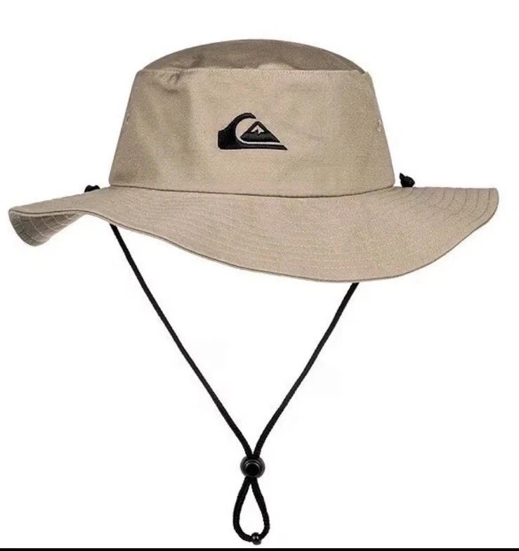 Quiksilver Khaki Safari Bucket Sun Beach Hat Cap L/XL