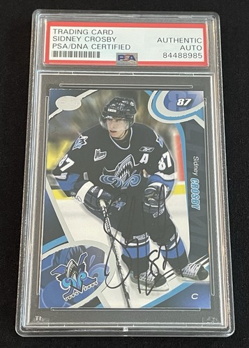 Sidney Crosby Signed 2004-05 Rimouski Oceanic Extreme Team Set Card PSA/DNA Slab