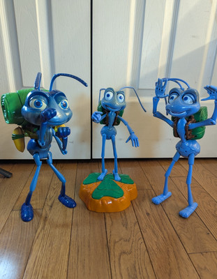 DISNEY PIXAR A Bugs Life Flik Interactive Talking Toy Action Figure 13'' BUNDLE