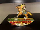 Vintage c.1940 Louis Marx & Co.Range Rider Wind Up Tin Litho Toy