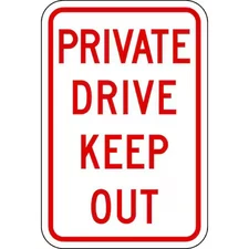 Lyle Ppr-011-12Ha Private Drive & Road Traffic Sign, 18 In H, 12 In W,